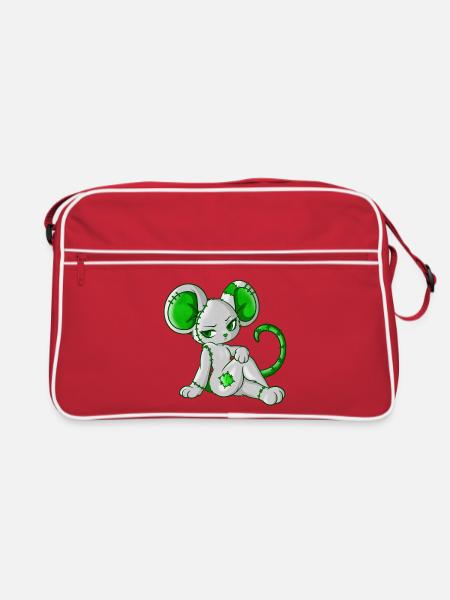Lyra (Bella Donna‘s wicked world) - Retro Tasche - Rot/Weiß