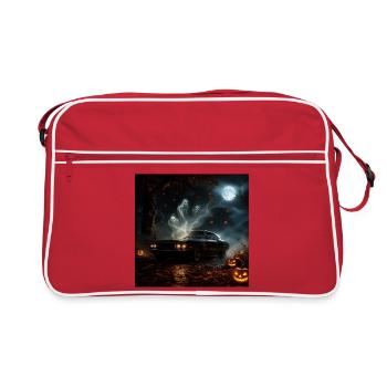 Geisterauto Halloween-Mond - Retro Tasche - Rot/Weiß - Vorne