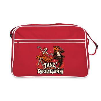 Tanz, bis die Knochen klappern - Retro Tasche - Rot/Weiß - Vorne