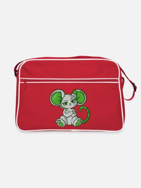 Lyra (Bella Donna‘s wicked world) - Retro Tasche - Rot/Weiß