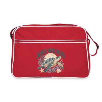 Save Our Seas Sea Turtle - Retro Tasche - Rot/Weiß - Vorne