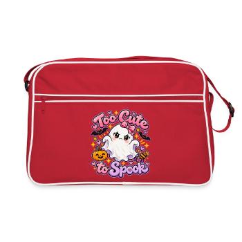 Too Cute to Spook Geist - Retro Tasche - Rot/Weiß - Vorne