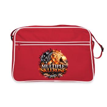 SATO – Multiple Sklerose | Du bist nicht allein  - Retro Tasche - Rot/Weiß - Vorne