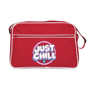 Just Chill Pastell Circle - Retro Tasche - Rot/Weiß - Vorne