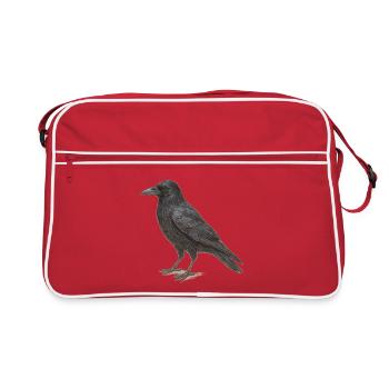 Black Crow - Retro Tasche - Rot/Weiß - Vorne