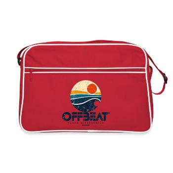OFFBEAT – Retro Surf Logo - Retro Tasche - Rot/Weiß - Vorne