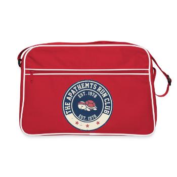 Vintage Turtle Run Club Logo 1978 - Retro Tasche - Rot/Weiß - Vorne