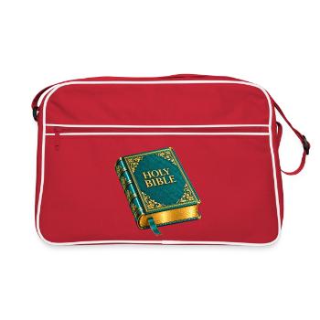 NEU – Preiset das Wort Gottes! - Retro Tasche - Rot/Weiß - Vorne