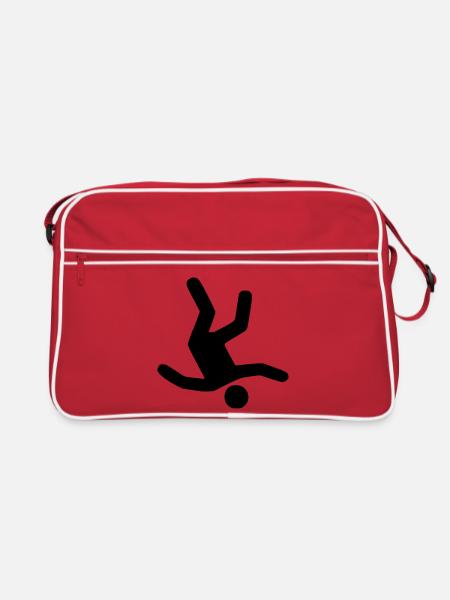 Falling Man - Retro Tasche - Rot/Weiß