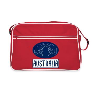 Australia Kangaroo - Retro Tasche - Rot/Weiß - Vorne
