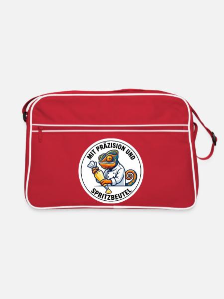 Präzision Spritzbeutel Chamäleon Konditor - Retro Tasche - Rot/Weiß