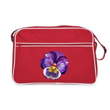Stiefmütterchenblüte - Retro Tasche - Rot/Weiß - Vorne