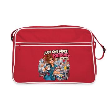 Juste un patient de plus – Infirmière héroïne - Retro Tasche - Rot/Weiß - Vorne