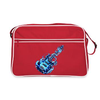 Frostfeuer-Basspuls - Retro Tasche - Rot/Weiß - Vorne