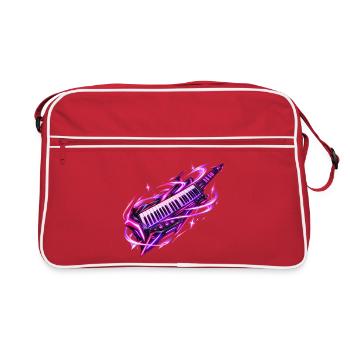 Neon Galaxy Keytar - Retro Tasche - Rot/Weiß - Vorne