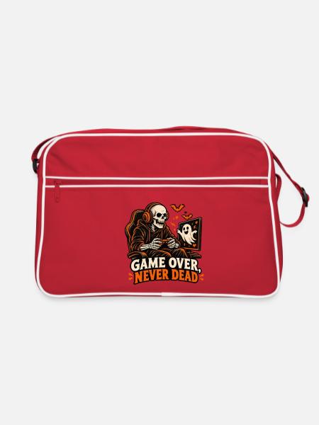 Spiel vorbei: Nie tot. - Retro Tasche - Rot/Weiß