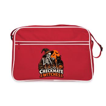 Schachmatt Hexen - Retro Tasche - Rot/Weiß - Vorne