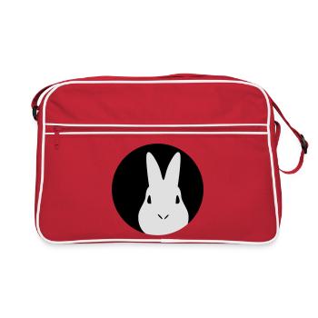 Kaninchen | Hase | Rabbit - Sac Retro - rouge/blanc - Devant