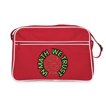 En maths, on fait confiance - Mathe - Design - Sac Retro - rouge/blanc - Devant