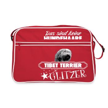 TIBET TERRIER - Retro Tasche - Rot/Weiß - Vorne