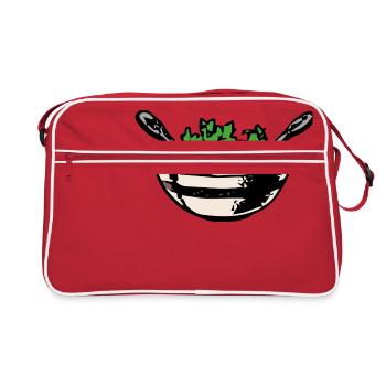 laitue salade de laitue Halloween légumes vegetables36 - Sac Retro - rouge/blanc - Devant
