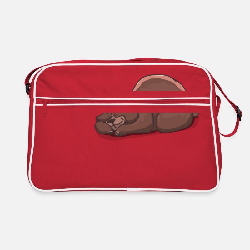 Schlafender Bär Retro Tasche