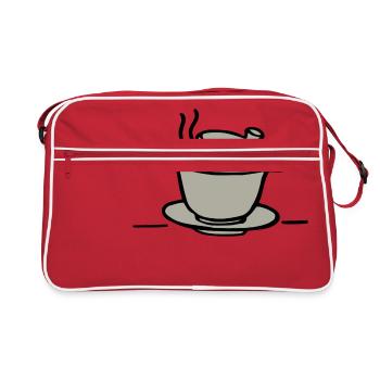 tea breakfast breakfast coffee109 - Retro Bag - red/white - Front