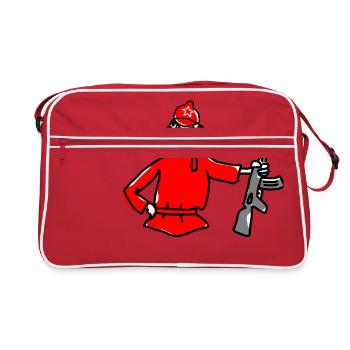 armée soldat soldat knight world a été la guerre mondiale59 - Sac Retro - rouge/blanc - Devant
