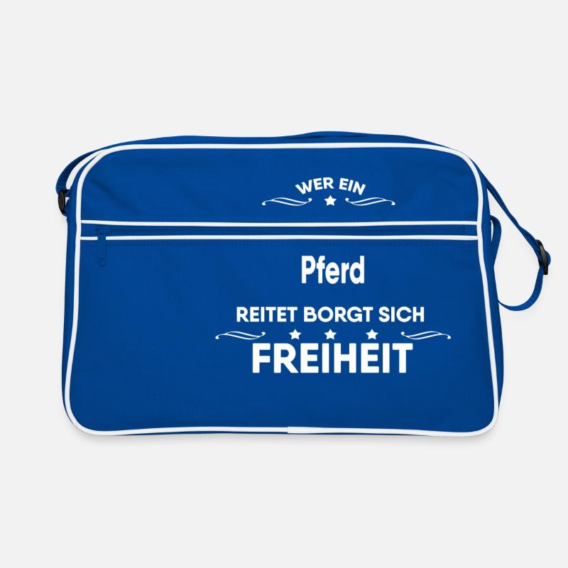 Hessisches Warmblut Pferd Geschenk Retro Tasche