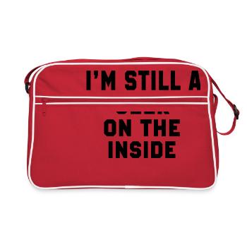 Im encore un geek à l'intérieur - Sac Retro - rouge/blanc - Devant