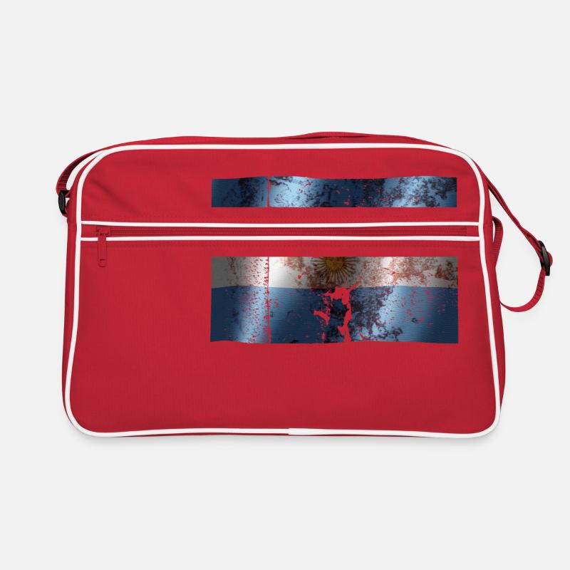 Drapeau de l'Argentine cool vintage utilisé sport look - Sac Retro - rouge/blanc
