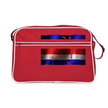 Costa Rica drapeau cool vintage utilisé look sport - Sac Retro - rouge/blanc - Devant