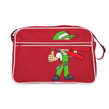 Gärtner Gartenschere - Retro Tasche - Rot/Weiß - Vorne