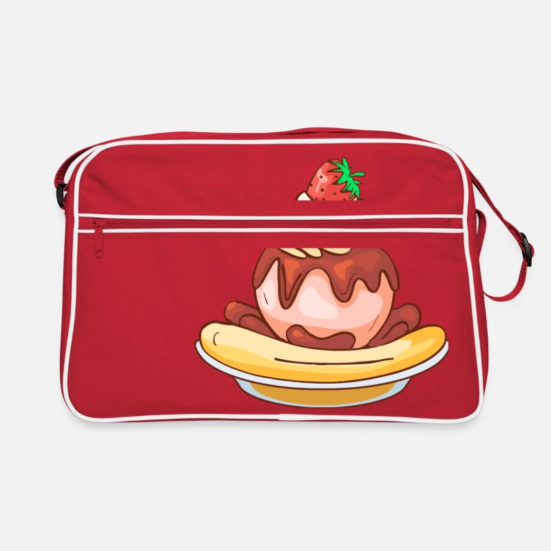Crème glacée, crème glacée, crème glacée, crème glacée, boule, crème glacée, sundae Sac Retro