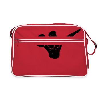 Bodybuilding - Retro Tasche - Rot/Weiß - Vorne