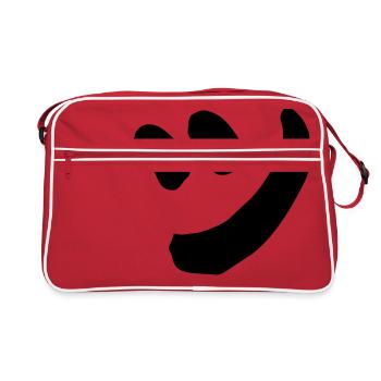 Smily Character Clavier, Hommes Femmes Japon Geek - Sac Retro - rouge/blanc - Devant