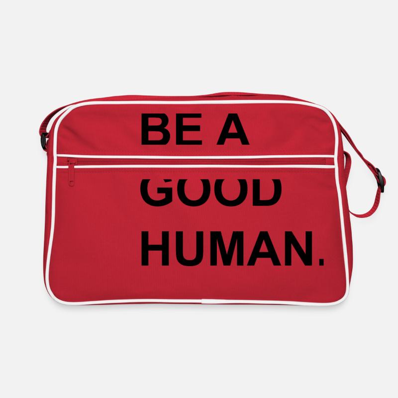 Be a good human. Retro Tasche
