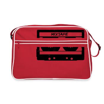 Cassette de mixtape cassette - Sac Retro - rouge/blanc - Devant