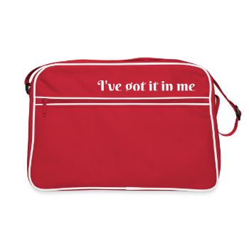 Ich habe es in mir ... wenn du tief genug gräbst - Retro Tasche - Rot/Weiß - Vorne