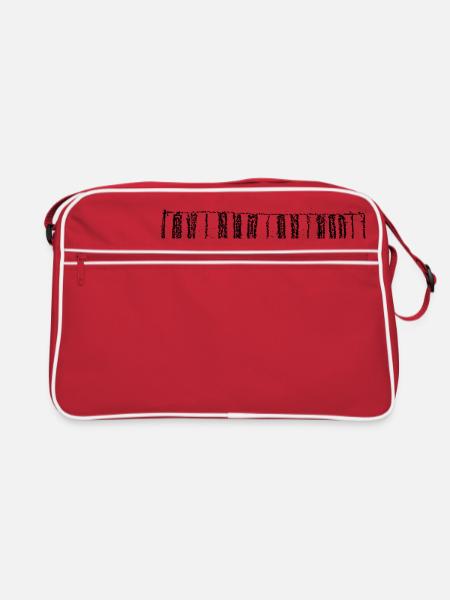 keys music - Retro Tasche - Rot/Weiß - Vorne