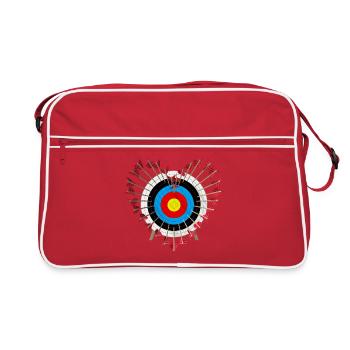 Target hearts - Retro Bag - red/white - Front