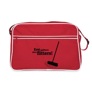 Polterabend - Retro Tasche - Rot/Weiß - Vorne