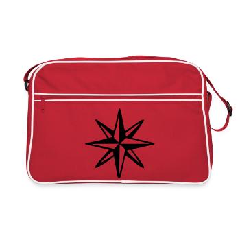 Rose des vents (Coleur unie) - Sac Retro - rouge/blanc - Devant