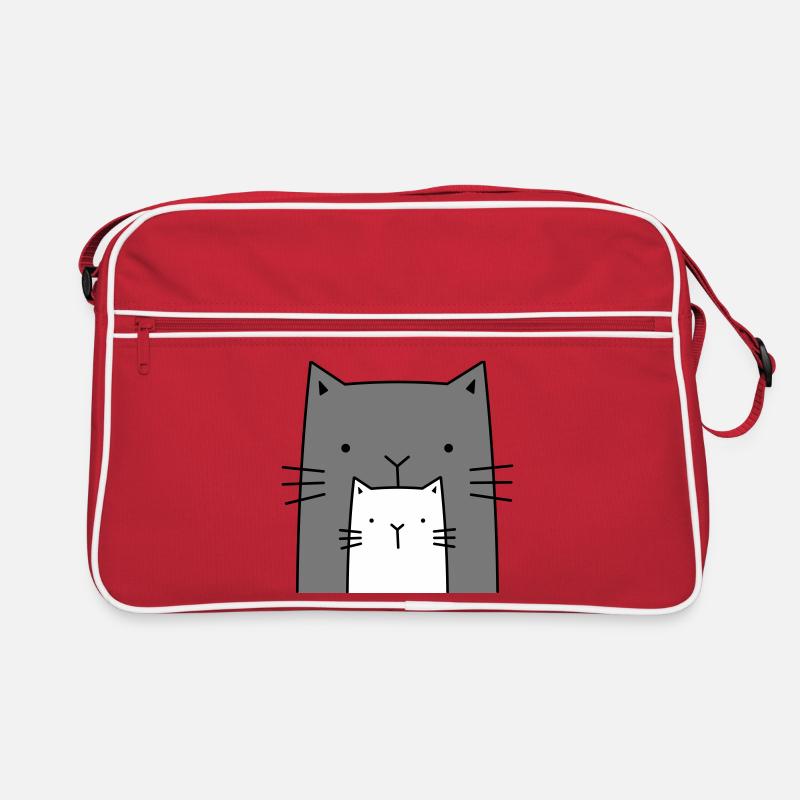deux chats - grand et petit chat Sac Retro