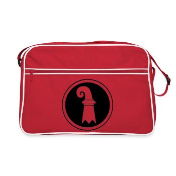 Basel flag in circle - Retro Bag - red/white - Front