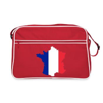 France Map Flag ✅ France Map Flag ✔ - Retro Bag - red/white - Front