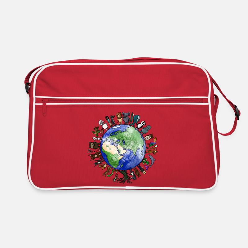 Lebendiger Planet - Biodiversität Retro Tasche