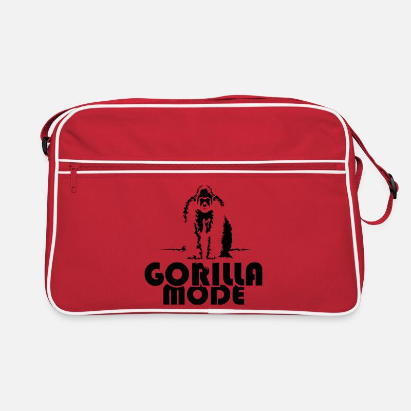 Gorilla Mode Affe Monkey Symbol Illustration Retro Tasche
