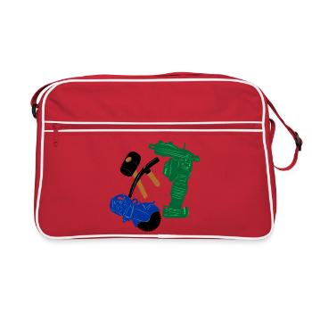 Outil de pavé pour finisseur - Sac Retro - rouge/blanc - Devant
