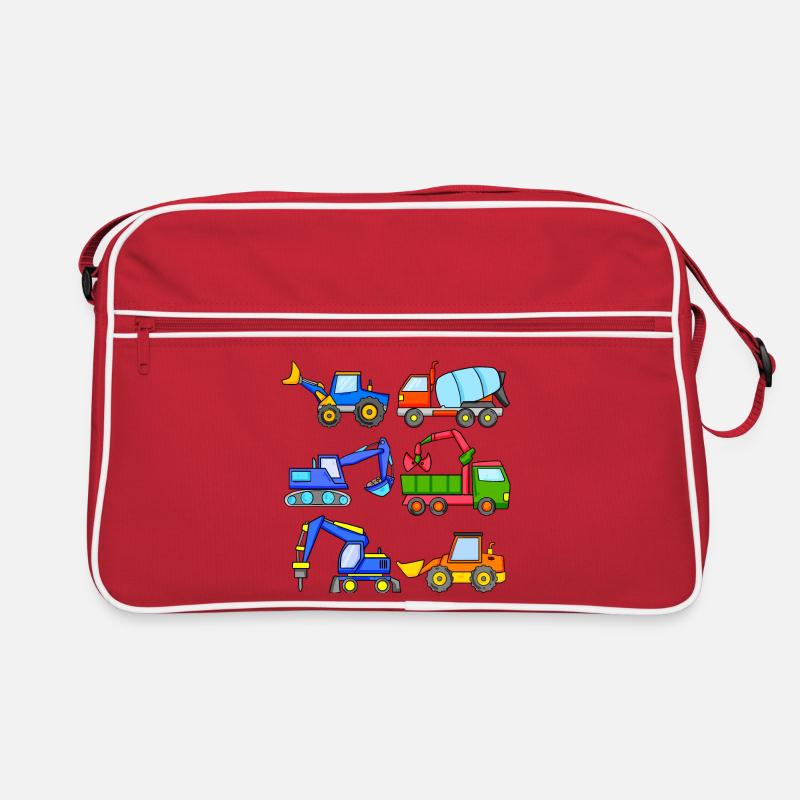 Construction Site Vehicles Vehicle Retro Bag